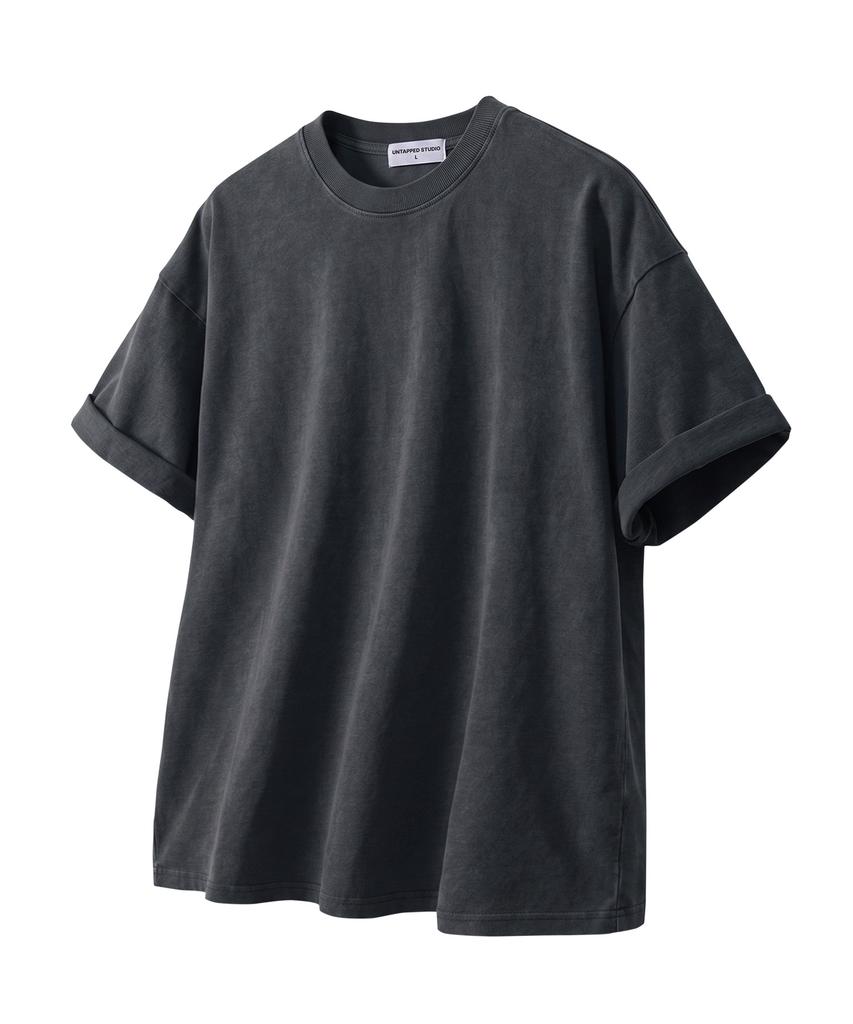 UNTAPPED STUDIO [2Pack] 230G Pigment Oversized Short Sleeve T-Shirt 5 Colors