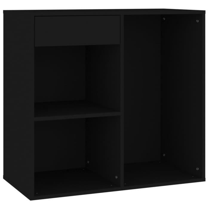 VidaXL Armoire à cosmétiques noir 80x40x75 cm bois d'ingénierie 808838