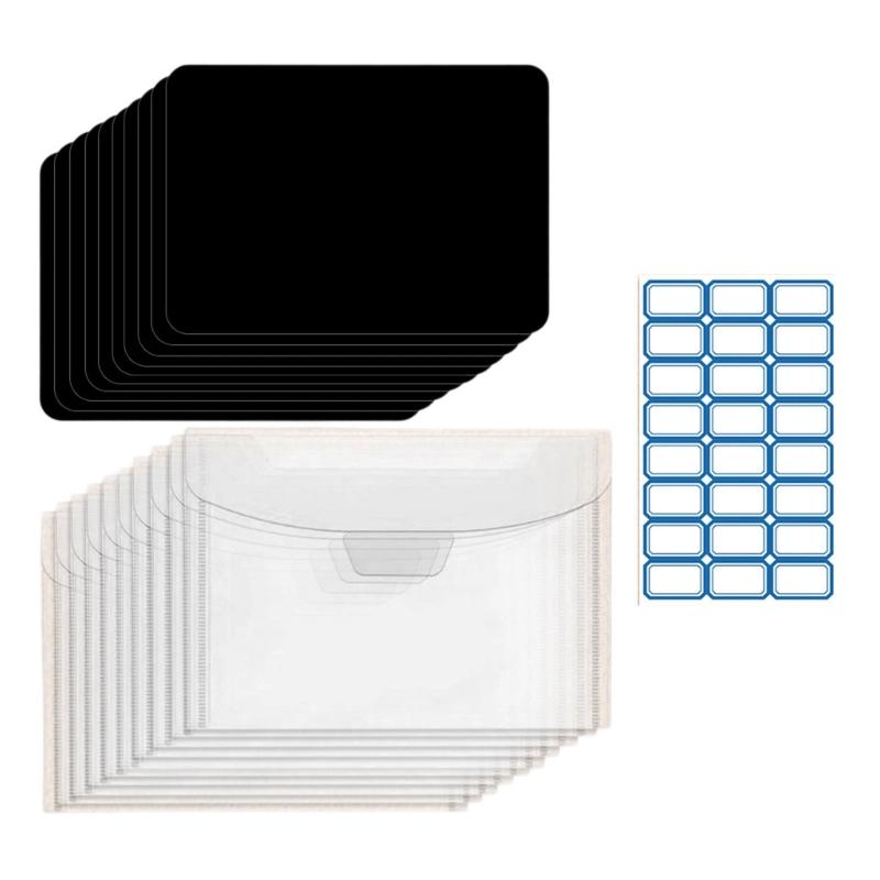 Rubber Magnetic Sheets and Clear Cutting Die Storage Bag Set for Scrapbooking Card Making Supplies Includes Sticker
