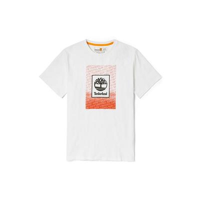 Timberland Logo Print Casual Breathable Short Sleeve T-Shirt Men Tops White A282T-100