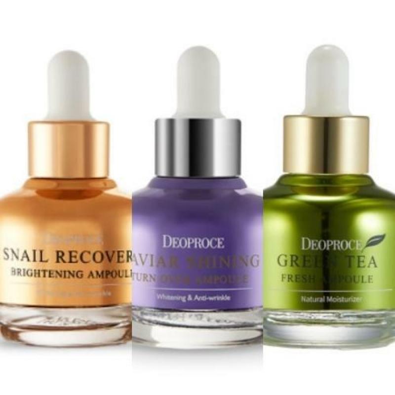 

Deoproce Snail Recovery / Caviar Turn Over / Green Tea Ampoule 30ml Green Tea Fresh