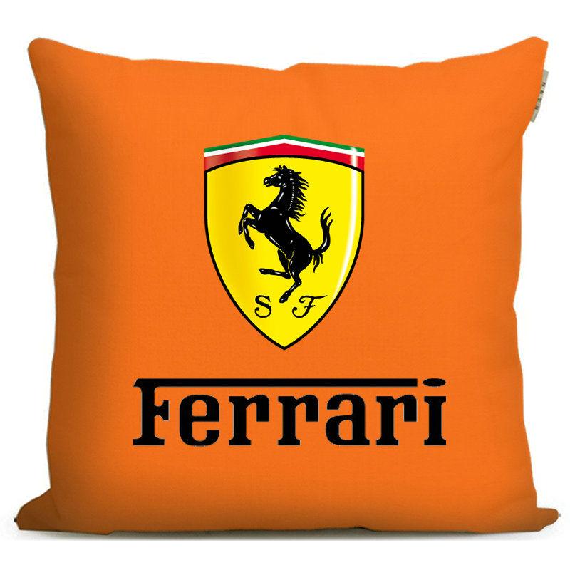 Car Logo Pillow Sofa Decorative Home Print Plush Square Throw Pillow Covers Cushion Decoration For Ferrari SJ Scuderia Ferrari