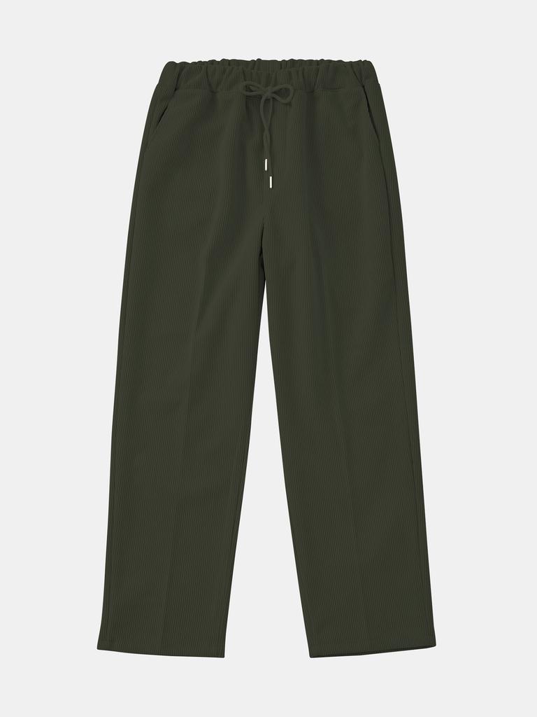 IKALOOK Wide Corduroy Bonded Fleece-Lined Pants Cpt188