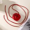 Long Rope Chains with Rose Flower Choker Necklace for Women Trendy Elegant Collar On Neck Accessories 2026 Fashion Jewelry Gifts