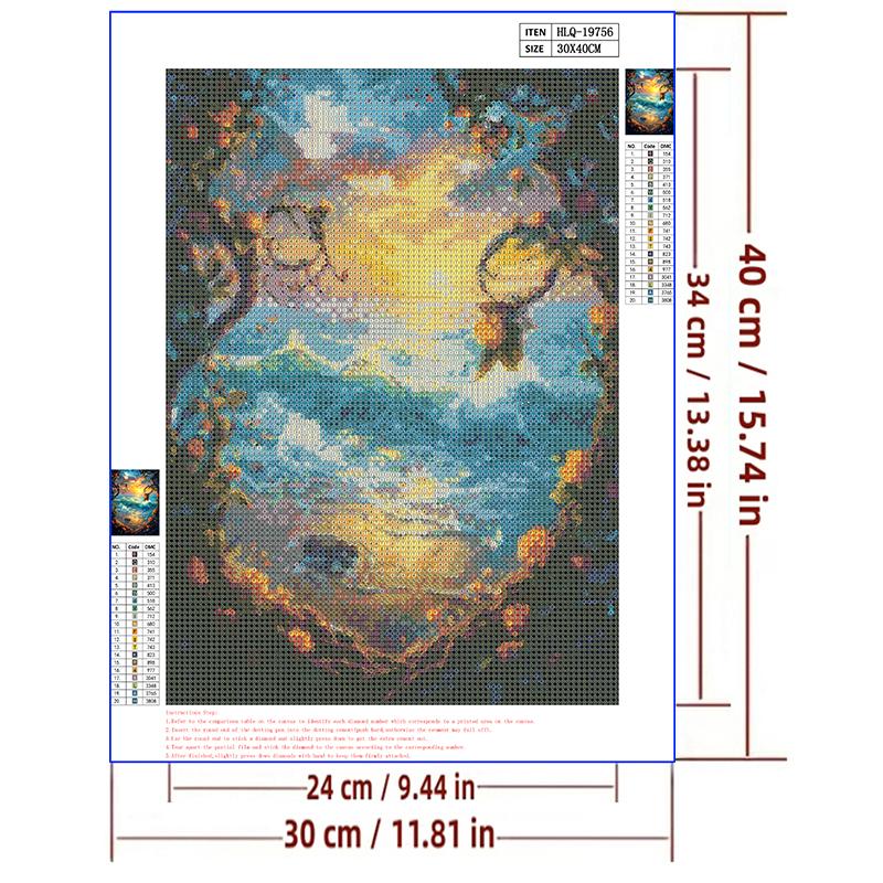 5d DIY Diamond Painting Cross Stitch Hua Teng Sea Scenery Diamond Embroidery Mosaic Full Round Drill Home Decor