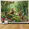 Forest Animal Tiger Decorative Tapestry Office Living Room Decor Home Wall Tapestry