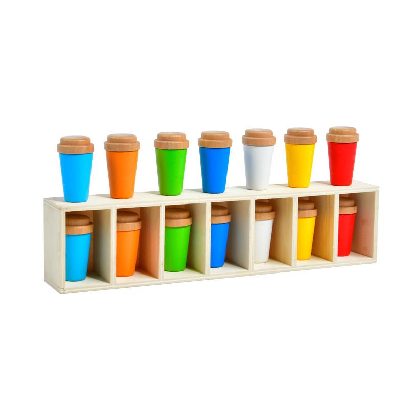 Wooden Fun Guessing Bottle Children'S Memory Logical Thinking Reasoning Parent-Child Interaction Creative Board Game Educational Toys