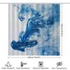 Blue Smoke Effect Shower Curtain Decor Modern Blue Ink Print Shower Panels Bathroom Decoration Waterproof Fabric