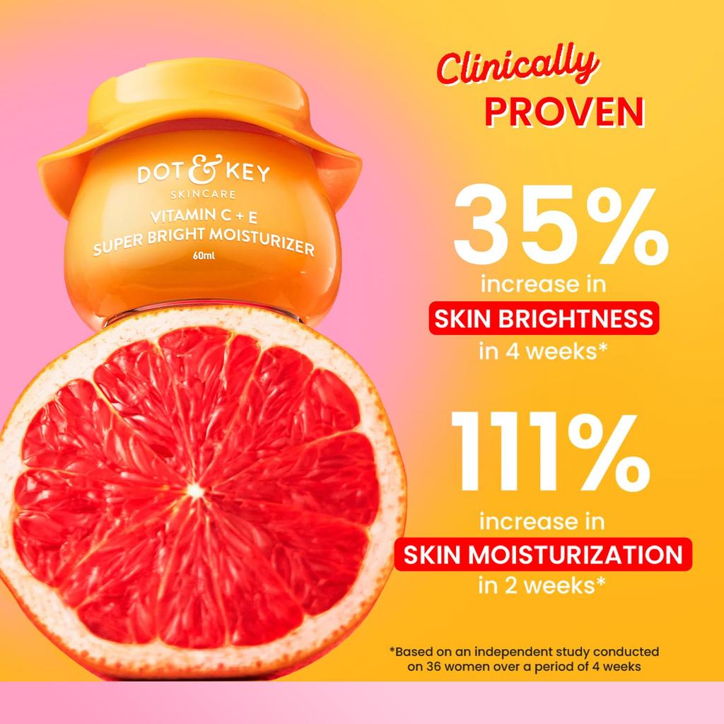 Vitamin C + E Sorbet Super Bright Moisturizer For Face | Vitamin C Face Moisturizer|Reduces Skin Dullness|Oil Free & Lightweight | 60Ml