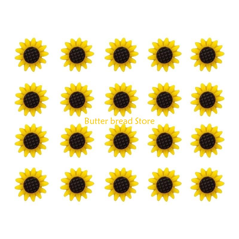 W89C Flower Push Pin for Office Bulletin Board Fabric Marking Picture Hanging Cork Notice Board Thumb Tacks 20/50/80Pcs