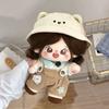 1 Set Cartoon Overalls Cotton Doll's Clothes Bear Hat Plush Doll Clothes 20cm Cotton Doll