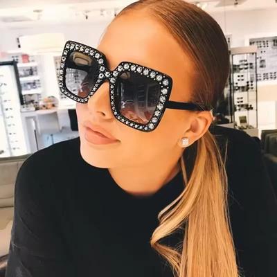 Occhiali da Sole Grandi con Montatura Cool Donna Uomo Occhiali da Sole Quadrati Femminili Colori Colorati Neri Specchiati Marca di Designer Moda