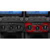 For Jetta Sedan Red Carbon Fiber Manual Climate Control Cover Trim