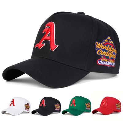Unisex Gothic Letter A Embroidery Side Worldwide Baseball Caps Adjustable Casual Hats Spring and Autumn Outdoor Sunscreen Hat
