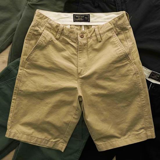 Cargo Shorts Solid Color Zip Closure Men Mid Rise Pockets Shorts for Daily Wear