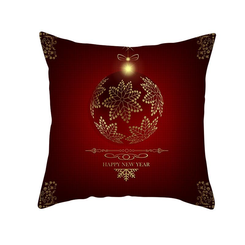 Red Series Christmas Pillow Covers for Home Use, Peach Skin Pillow Covers, Sofa Cushion Covers