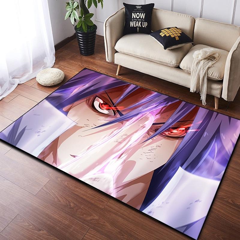  Naruto Anime Carpet Cloud Akatsuki Anime Rug for Boy's Gaming Room Decor Non Slip Style E-sports Swivel Chair Floor Mat