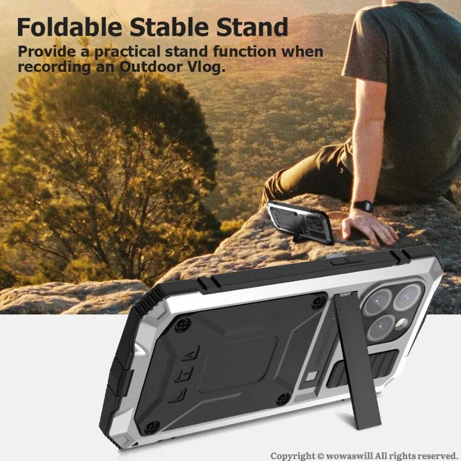 IP54 Waterproof Heavy Duty Metal Phone Case for Samsung S26 S25 Edge S24 S23 S22 S21 S20 Plus S26 Ultra Shockproof Armor Cover