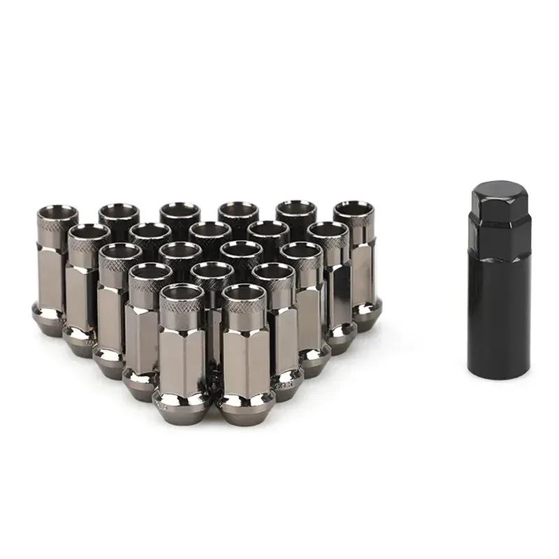 Steel Extended Open Racing Car Wheel Rims Lug Nuts Extended Tuner Nuts 20pcs/set Automobiles Wear Parts Nuts Bolts