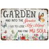 "My Garden" Aluminum Metal Sign Vintage Decor 20x30cm