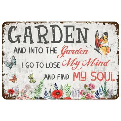"My Garden" Aluminum Metal Sign Vintage Decor 20x30cm
