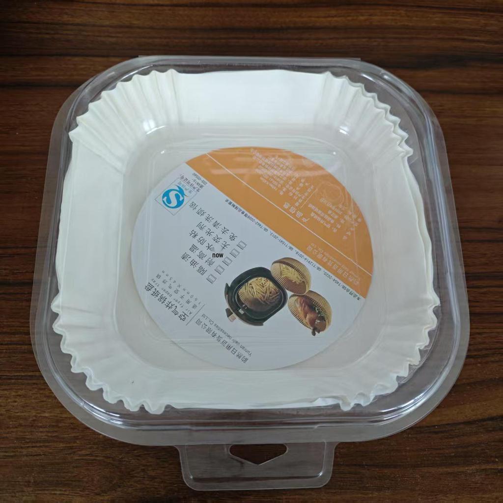 Heißluftfritteusen-Ölabsorbierende Hochtemperatur-Backpapier-Einlagen - Runder Silikonpapier