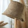 Women S Vintage Suede Fleece Lined Fisherman Hat