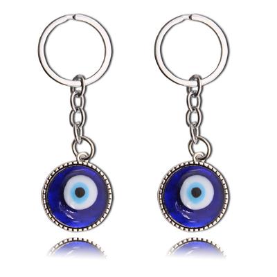 Fashion Lucky Turkey Greece Evil Blue Eye Tree Of Life Glass Pendant Pendant Key Chain Gift Car Metal Key Chain Accessories