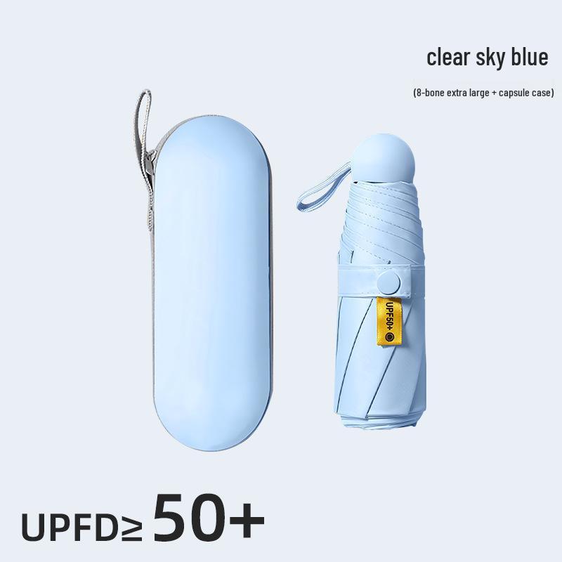 Compact UV Protection Dual-Use Mini Umbrella for Sun and Rain