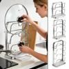 Pot Lid Rack Pan Top Holder Stand Vertical Pot Top Storage Rack For Kitchen Countertop Dining Restaurant Cabinet Sink Pantry