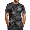 Men's Halloween Printed Round Neck Raglan Short Sleeve Top T-Shirt