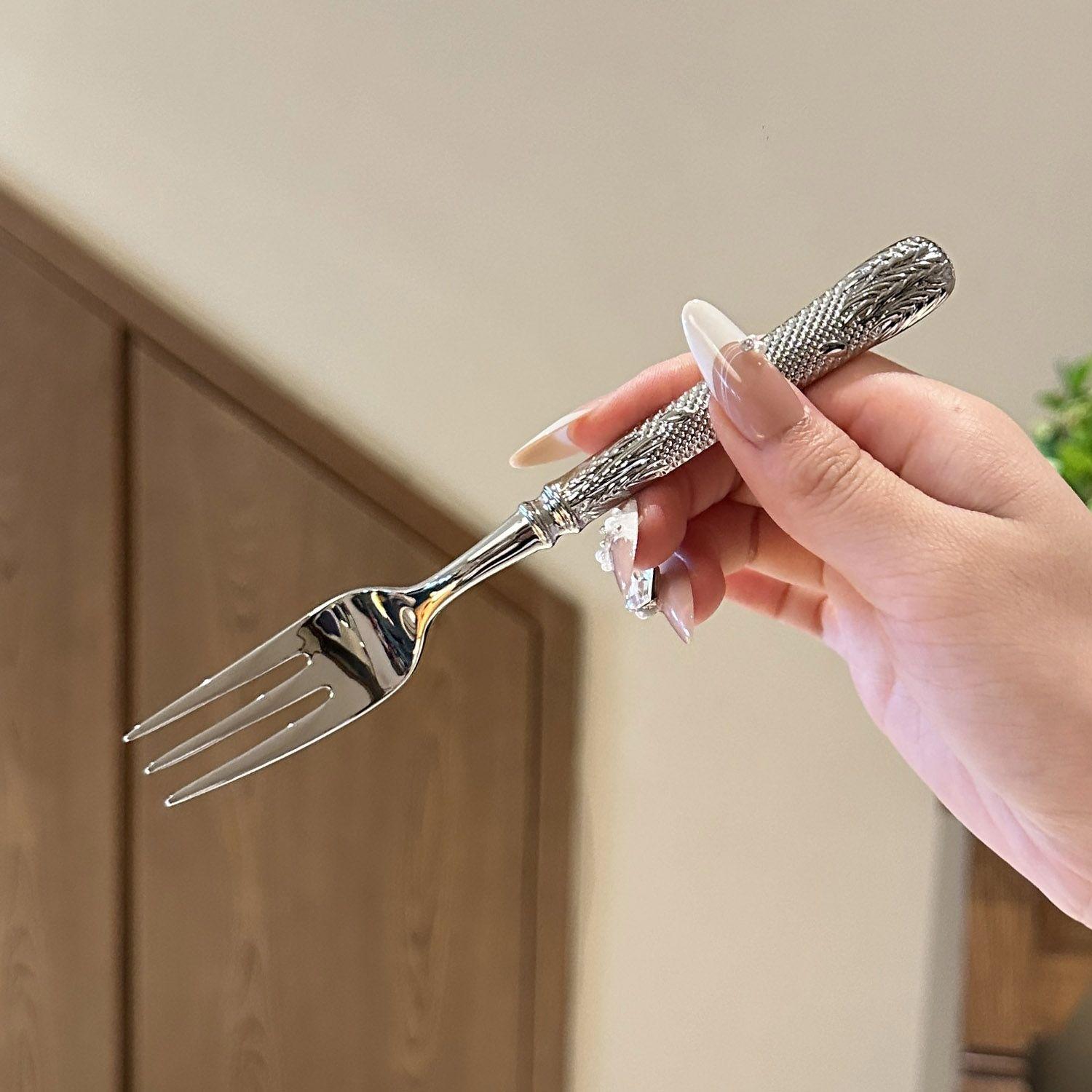 

304 Stainless Steel Cutlery Set Silver Steak Knife Fork Spoon Houseuse Tableware Fruit Fork for Kitchen Dining Banquet Bar
