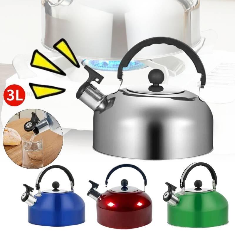 Whistling Kettle 3l Tea Stove Gas Camping Stainless Steel Teapot Kettle Water