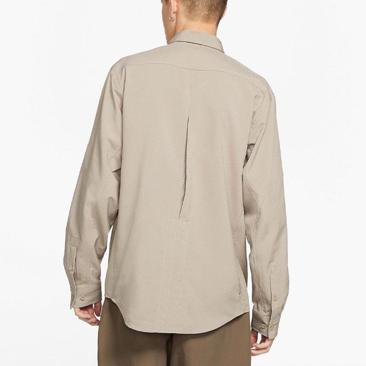 Nike Dri-Fit Adv Uv Devastation Trail Long Sleeve Jacket With Waterproof Pockets Men Tops Khaki DB1014-087
