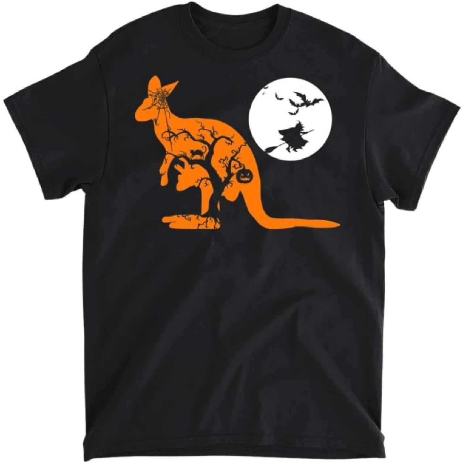 

Funny Gift Witch Bat Web Moon Pumpkin in Halloween Kangaroo T-Shirt, Long Sleeve Shirt, Sweatshirt, Hoodie Unisex Adult Size Made in Canada XXXXXL різнокольоровий