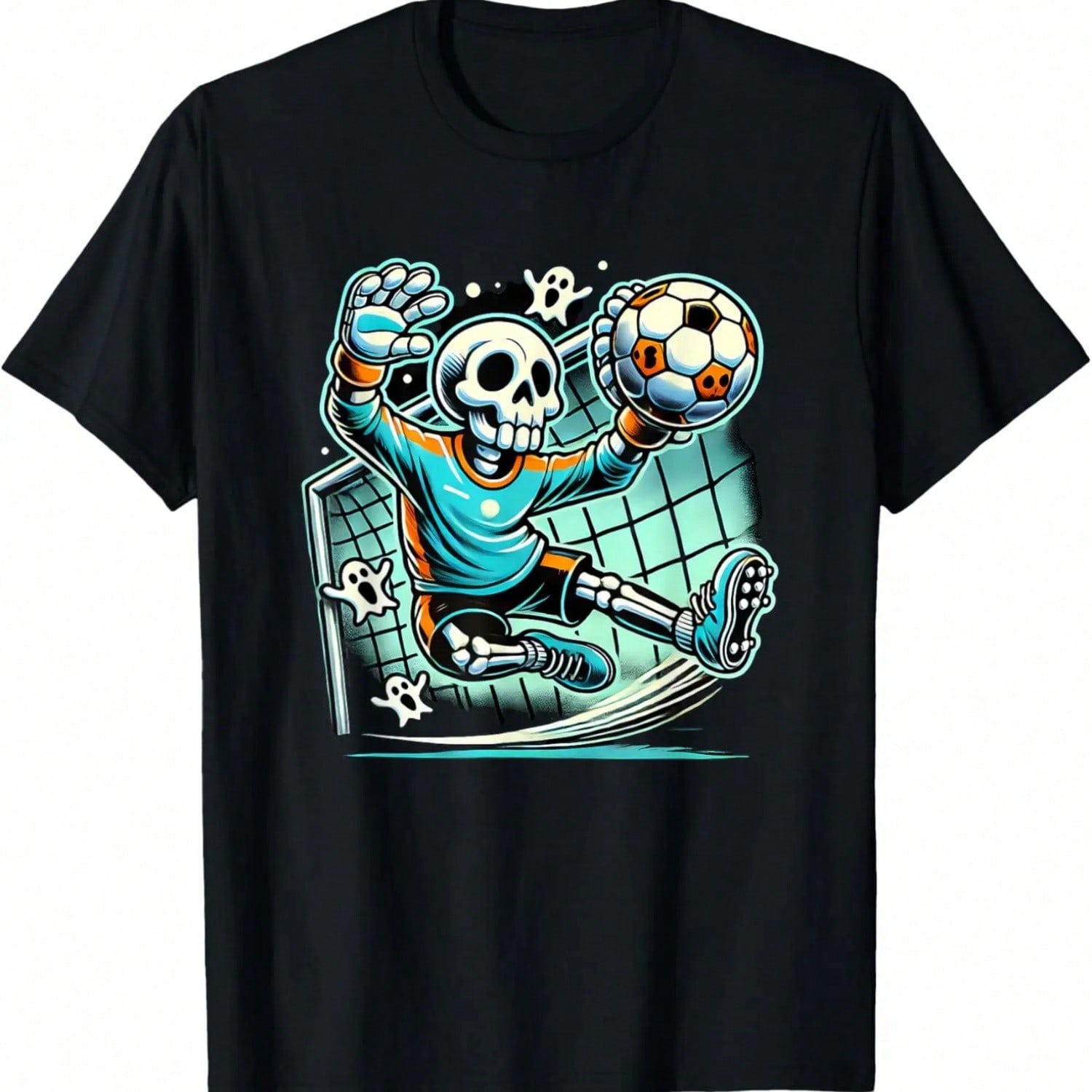 Japenese Raunisex Noodle Skull Brain Food Graphic T-Shirt S разноцветный