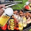 550ML Large Capacity Oil Spray Bottle Dual-purpose Fuel Spray Bottle Air Fryer Glass Oil Dispenser Kitchen Tools