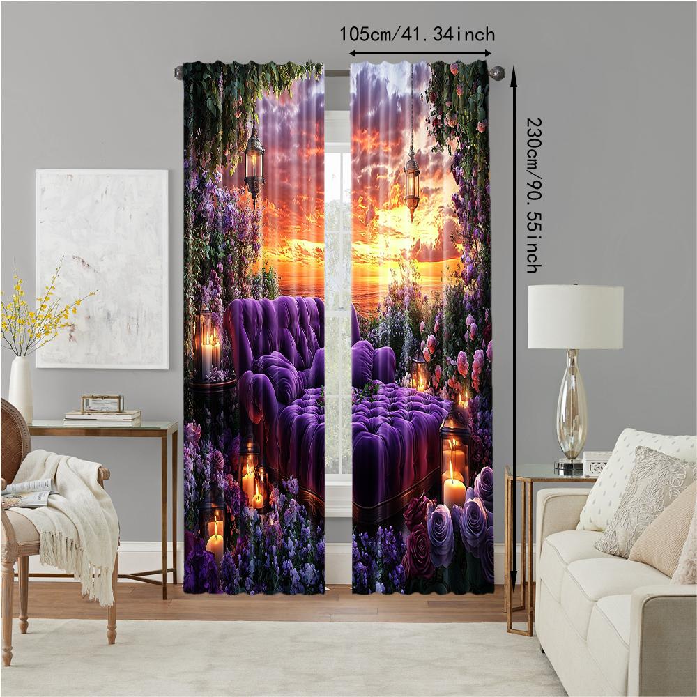 2 pcs versatile polyester transparent curtains for home decoration ultra-romantic atmosphere for use in bedrooms and living