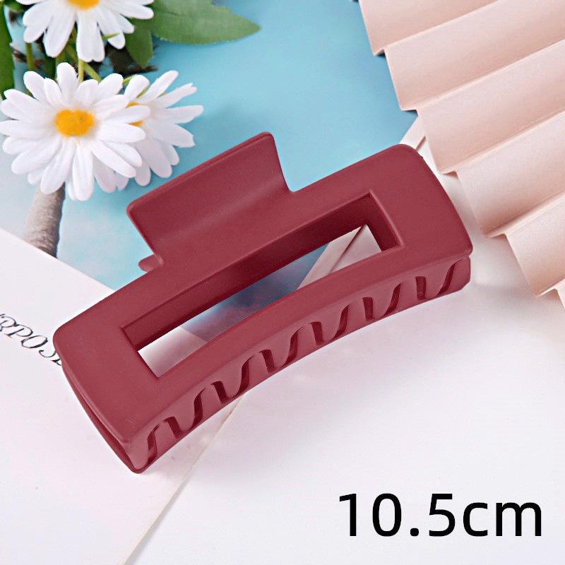 Matná obdélníková spona do vlasů v korejském stylu, 10,5 cm, pro drdoly a culíky