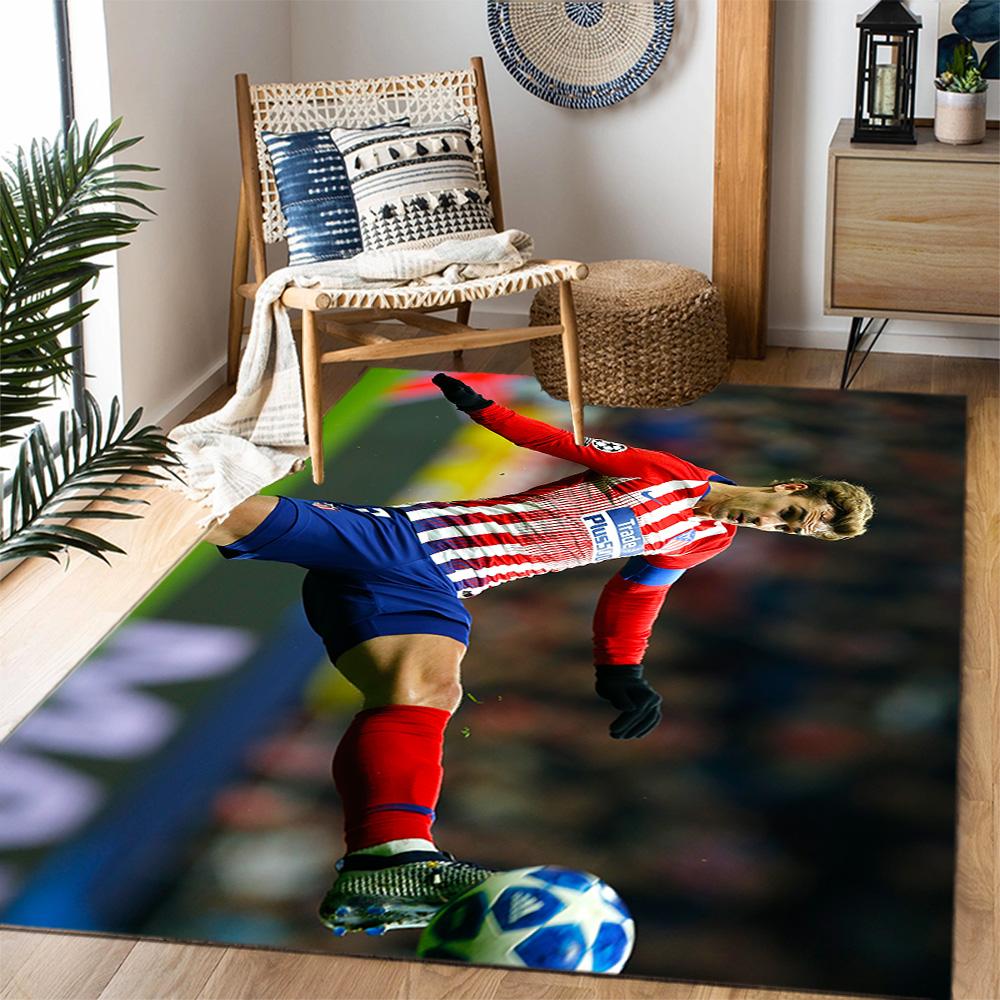 Atletico Madrid's Player Action Carpet Perfect for Decorate room Outdoor Hallway Bedrooms Anti-slip Rug Decorate Offices Best for Christmas
