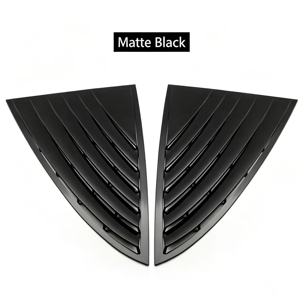 For Tesla Model 3 Rear Side Window Louver Trim Cover 2019 Model ABS Black Carbon Fiber Pattern Triangular Window Vent Sporty Exterior Modification
