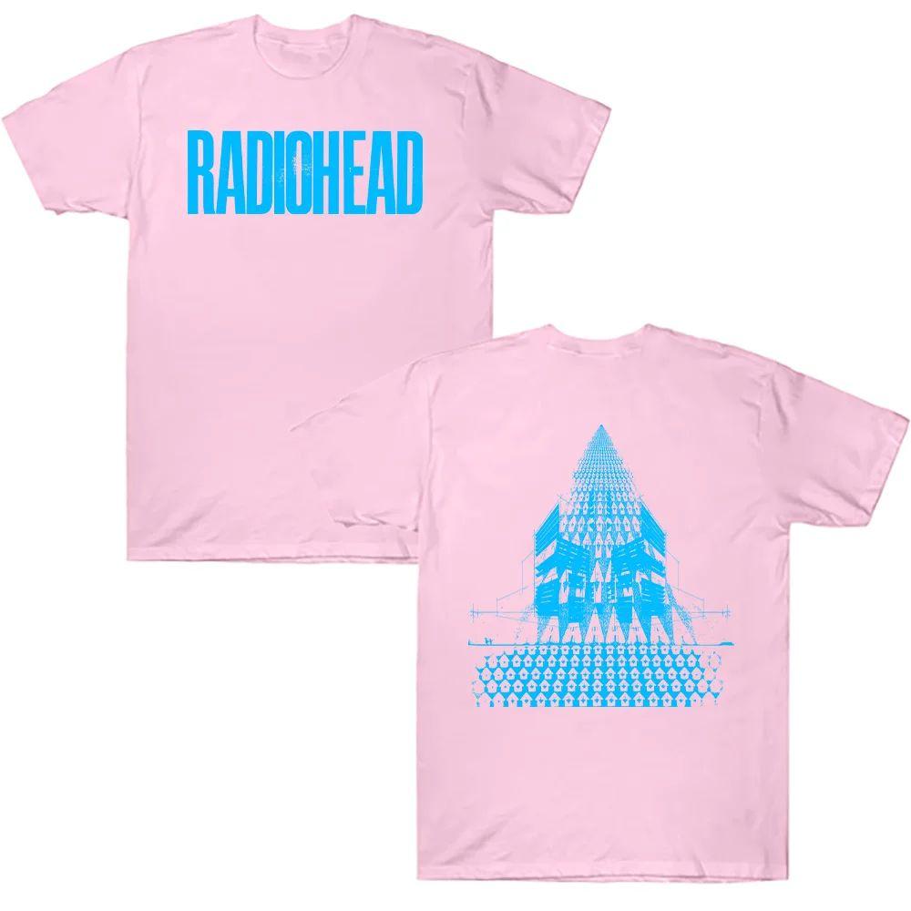 Fashion Aesthetic New Harajuku Cotton Tees Radiohead Band Tour Graphic T Shirts Men Women Streetwear Oversized Breathable Tops