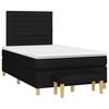Boxspringbett mit Matratze Schwarz 120 x 200 cm Stoff