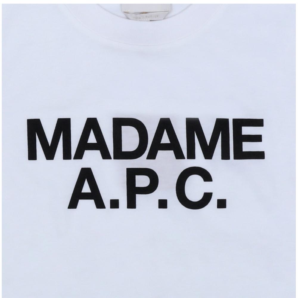 A.p.c Damen S Cropped T-Shirt Aab Weiß F26559