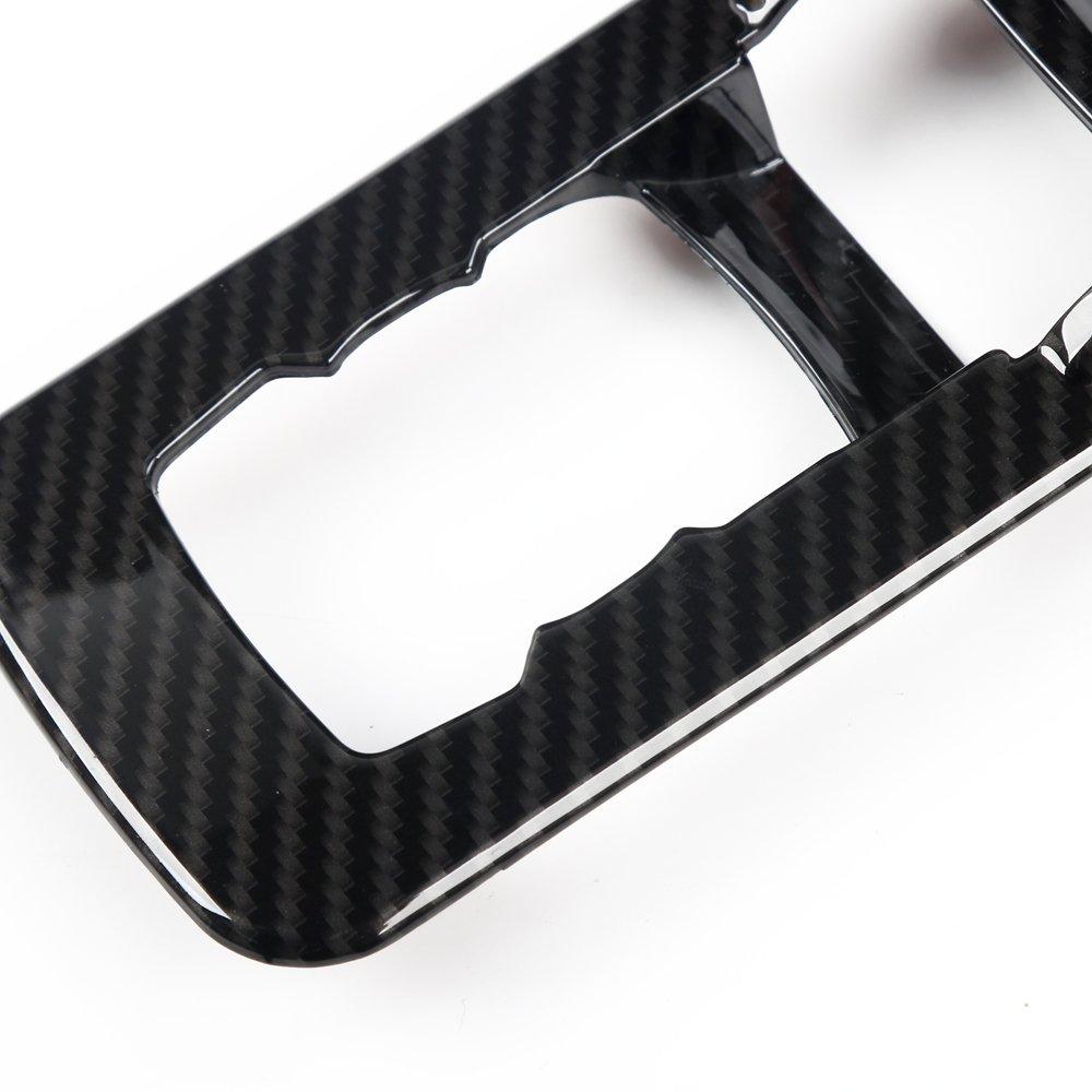 Voodonala Carbon Fiber Grain Window Lift Panel Switch Trims for Ford F150 2015-2020 Interior Decoration Accessories(Painted Carbon Fiber