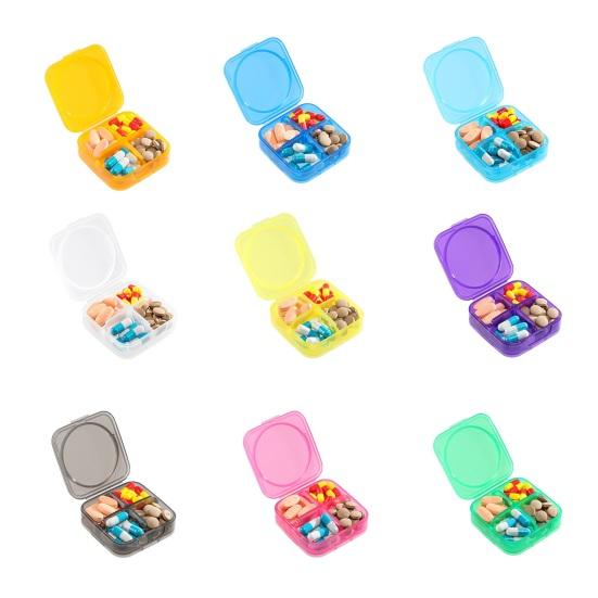 Pill Box Weekly Organizer with Independent Sealing Buckles Design Pill Container Large Capacity Transparent Case for Travel And Home