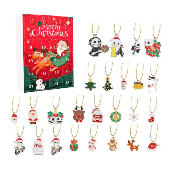 

Рождественский снеговик Адвент-календарь 24-дневный обратный отсчет Рождественский подарочный набор 2D мультяшный снеговик подвесные украшения усилитель праздничной атмосферы O