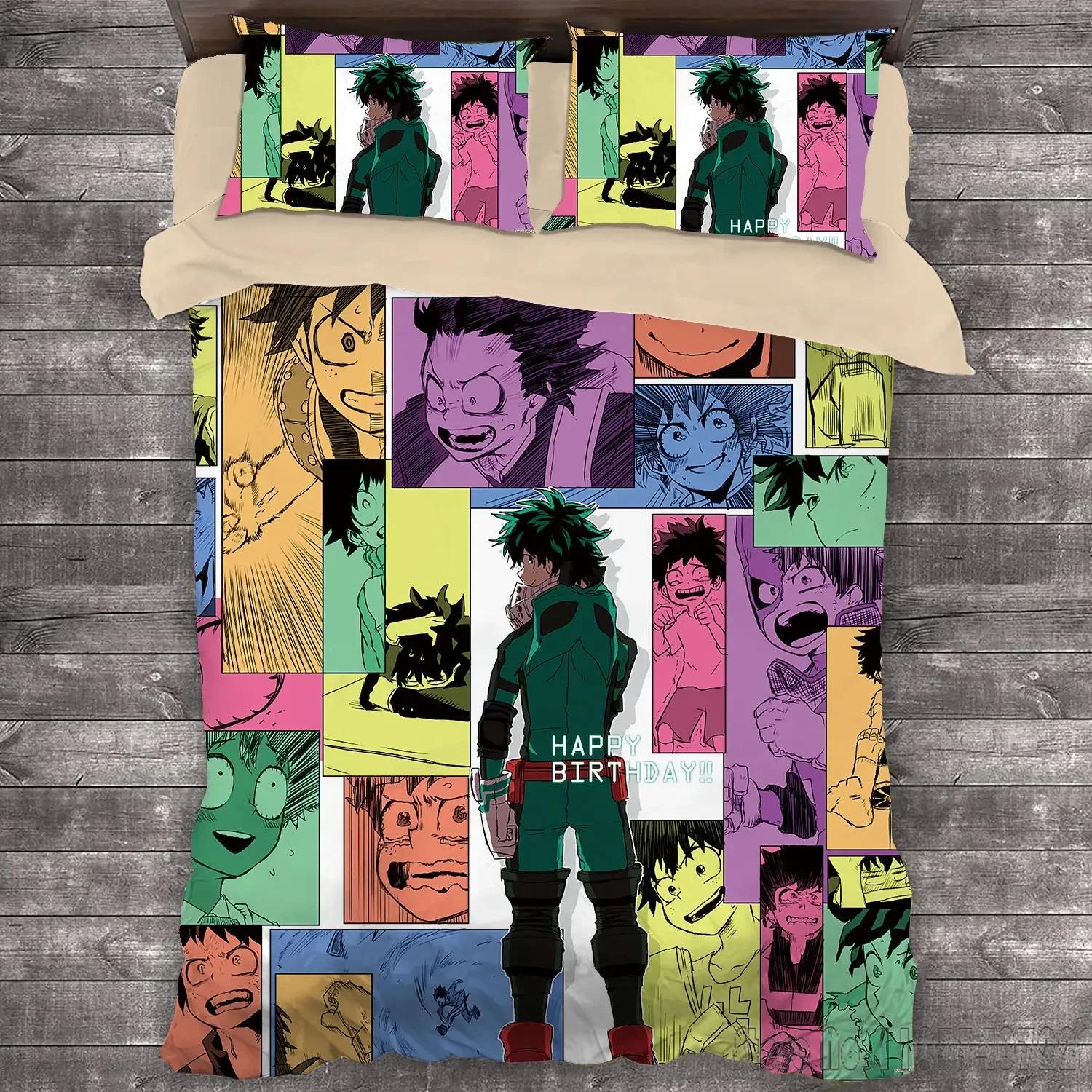 

Comforter Popular Anime My Hero Academia Hd Comforter For Kids Bedding Sets Bedclothes Bedroom Decor Comforter (quilt)-EU Single(135*200cm)3pcs