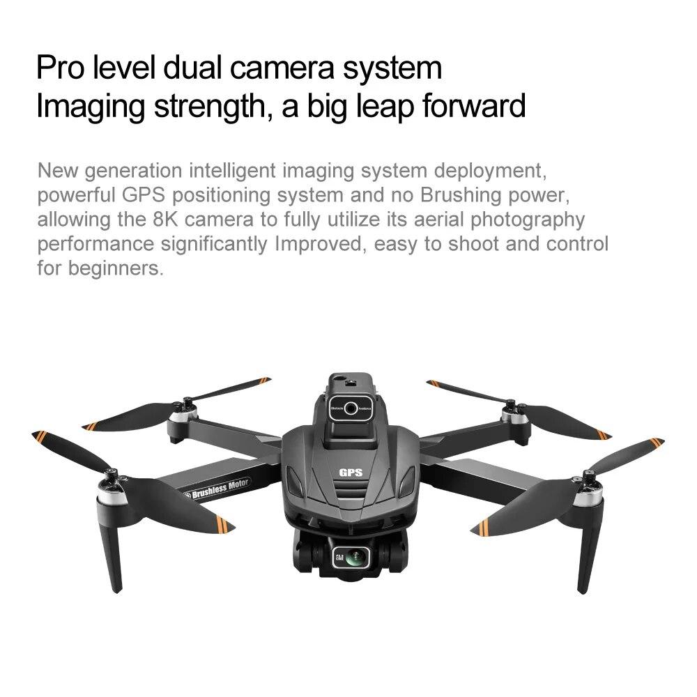 2026 New V168 Drone 4k 5G WiFi FPV Professional GPS/Optical Flow HD ESC Dual Camera Wide Angle Obstacle Avoidance Brushless RC Quadcopter Toy Gift