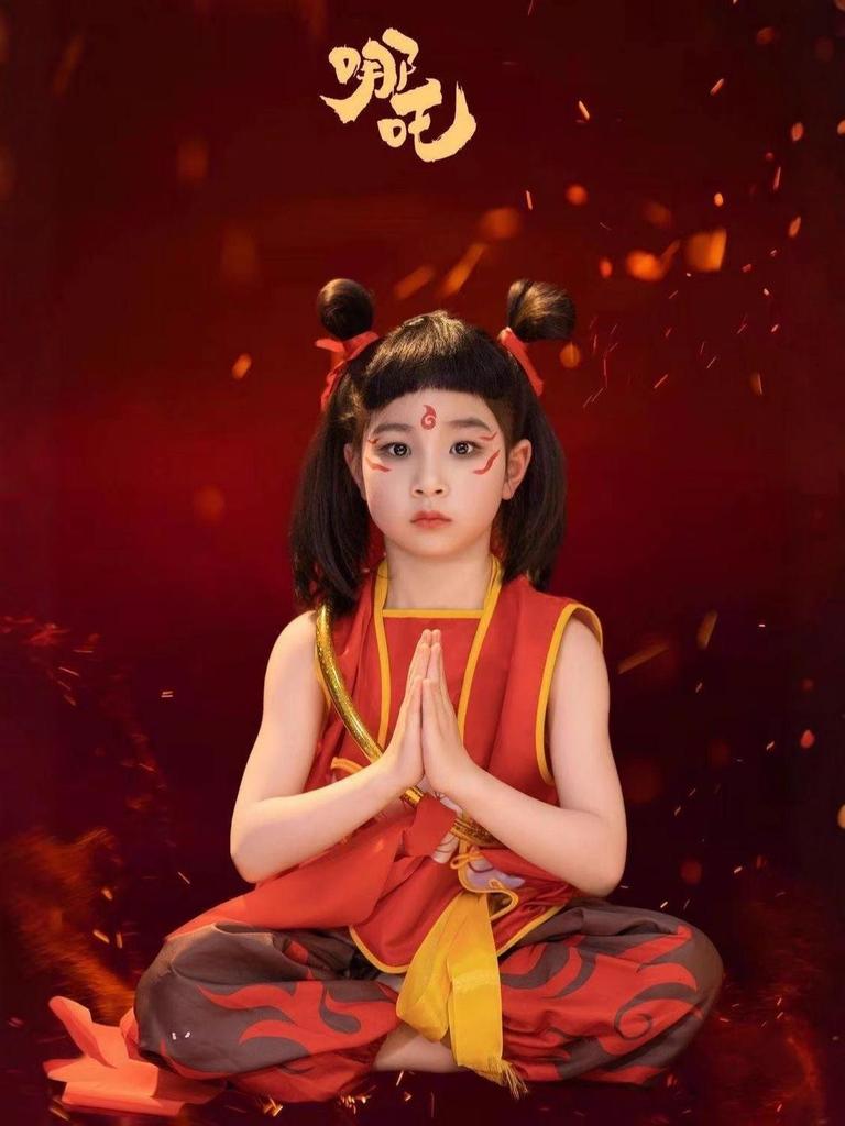 Cosplay kostým Nezha Démonické dítě pro děti - Unisex divadelní sada pro Den dětí